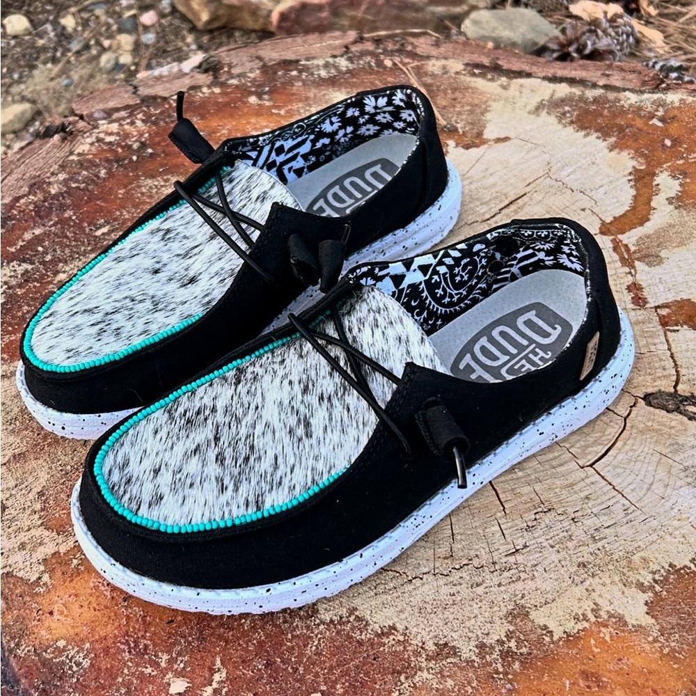 Custom Cowhide Hey Dudes